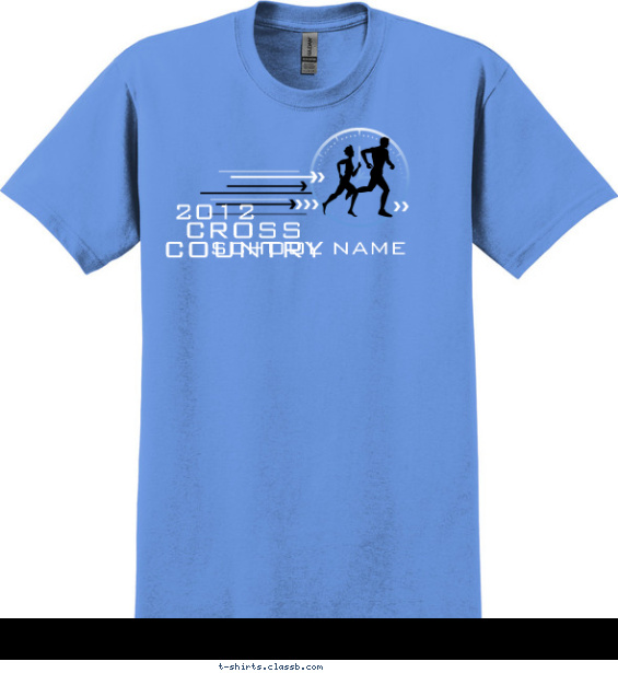 cross-country t-shirt design with 2 ink colors - #SP1244