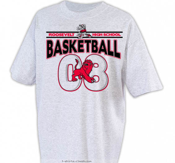basketball t-shirt design with 2 ink colors - #SP1250