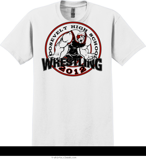 wrestling t-shirt design with 2 ink colors - #SP1265