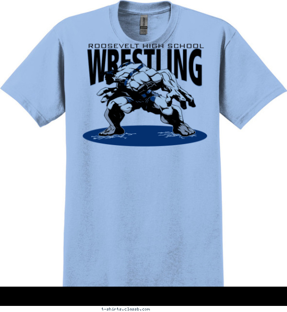 wrestling t-shirt design with 2 ink colors - #SP1266