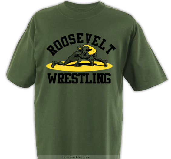 wrestling t-shirt design with 2 ink colors - #SP1269