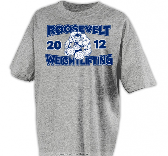 weightlifting t-shirt design with 2 ink colors - #SP1272