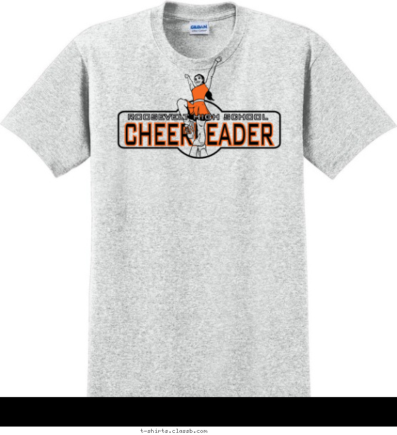 cheerleading t-shirt design with 2 ink colors - #SP1273