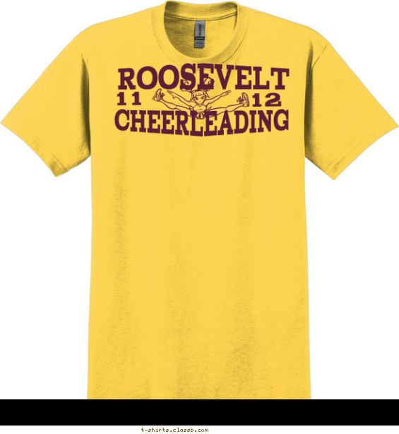 cheerleading t-shirt design with 1 ink color - #SP1274