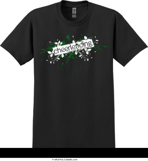 cheerleading t-shirt design with 2 ink colors - #SP1279