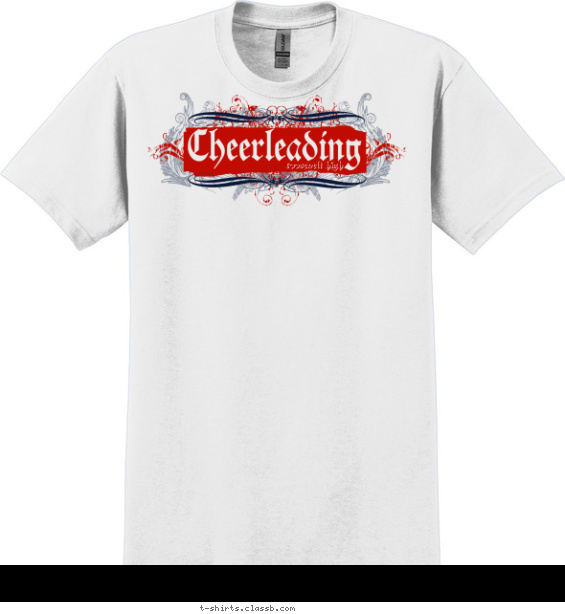 cheerleading t-shirt design with 2 ink colors - #SP1281