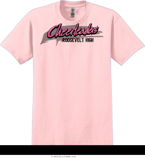 cheerleading t-shirt design with 2 ink colors - #SP1283