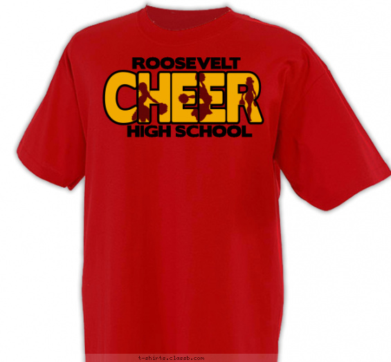 cheerleading t-shirt design with 2 ink colors - #SP1284