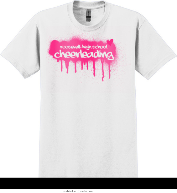 cheerleading t-shirt design with 2 ink colors - #SP1287