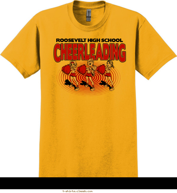 cheerleading t-shirt design with 2 ink colors - #SP1288