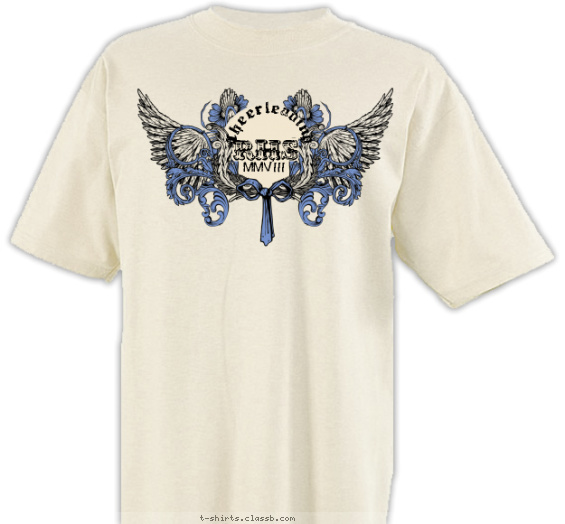 cheerleading t-shirt design with 2 ink colors - #SP1289