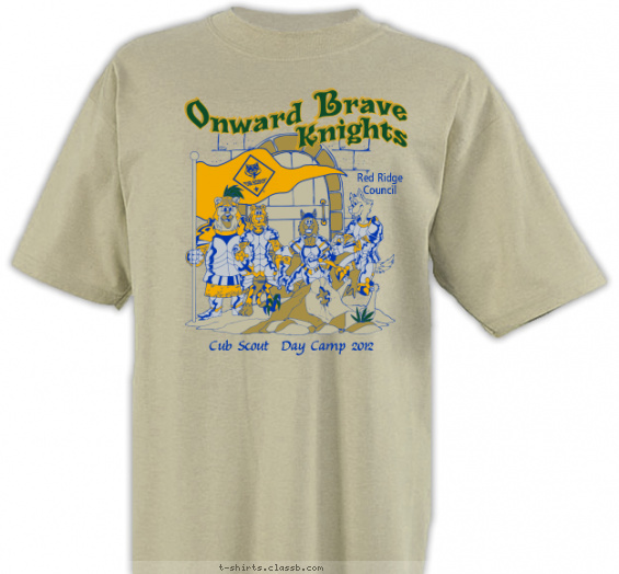 cub-scout-knights-and-dragons-themed-camp t-shirt design with 5 ink colors - #SP1292