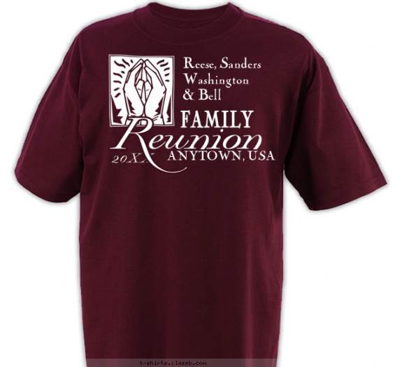 family-reunion t-shirt design with 1 ink color - #SP135