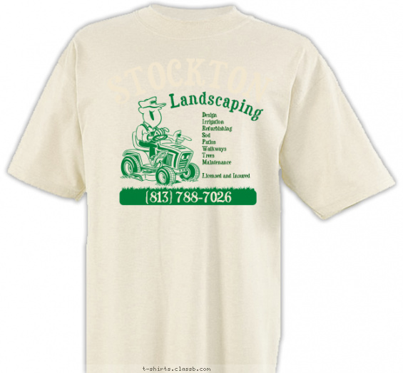 landscaping-lawn-care t-shirt design with 1 ink color - #SP141