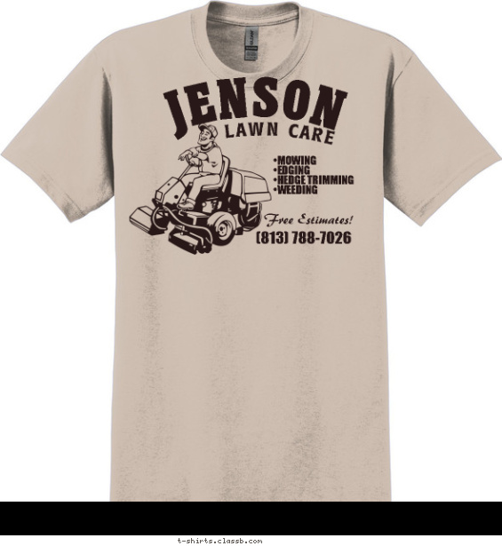 landscaping-lawn-care t-shirt design with 1 ink color - #SP143