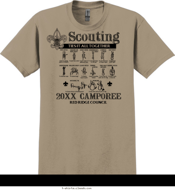 boy-scout-outdoor-adventure-themed-camp t-shirt design with 1 ink color - #SP1452