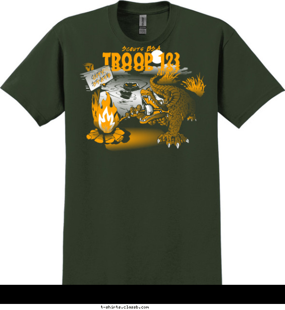troop t-shirt design with 2 ink colors - #SP1467