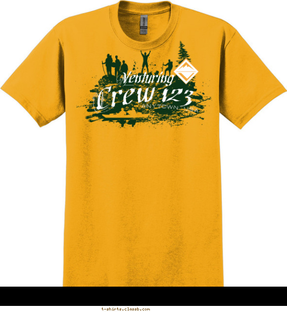 venturing-crew t-shirt design with 2 ink colors - #SP1472