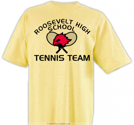 tennis t-shirt design with 2 ink colors - #SP1491