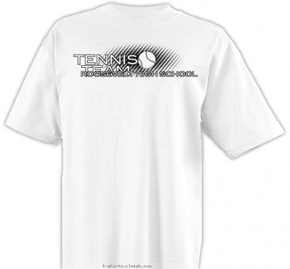 tennis t-shirt design with 1 ink color - #SP1493