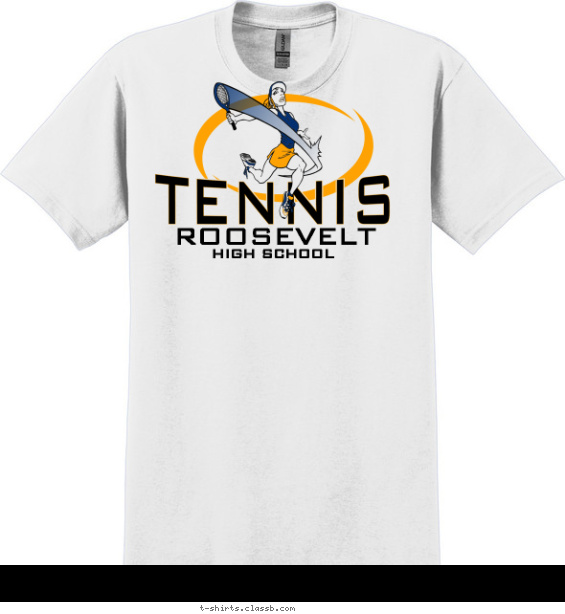 tennis t-shirt design with 3 ink colors - #SP1494