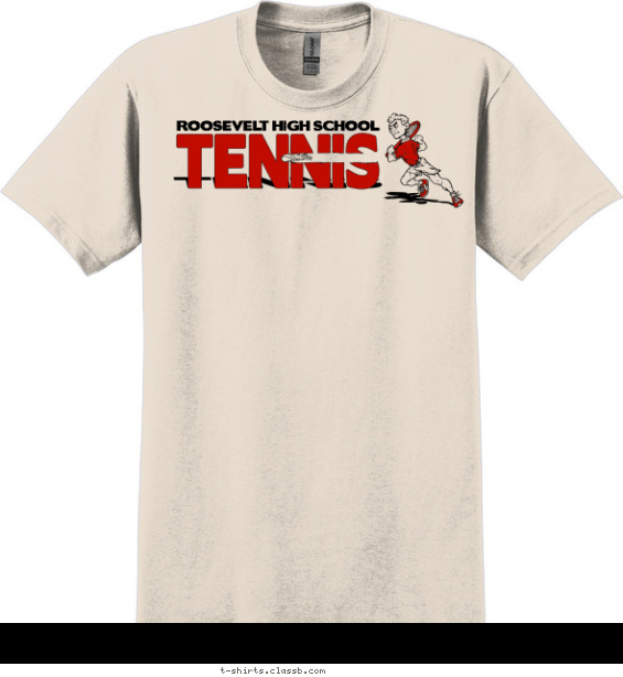 tennis t-shirt design with 2 ink colors - #SP1495