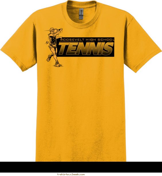 tennis t-shirt design with 1 ink color - #SP1496
