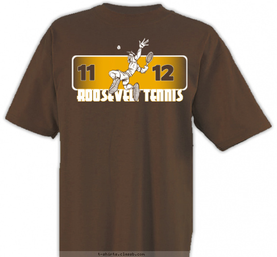 tennis t-shirt design with 2 ink colors - #SP1497