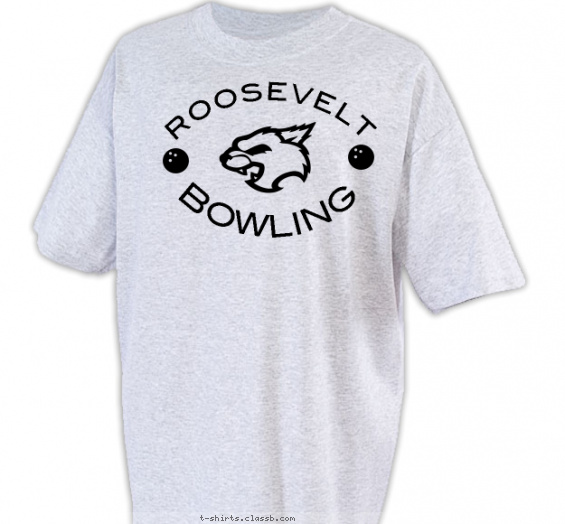 bowling t-shirt design with 1 ink color - #SP1499