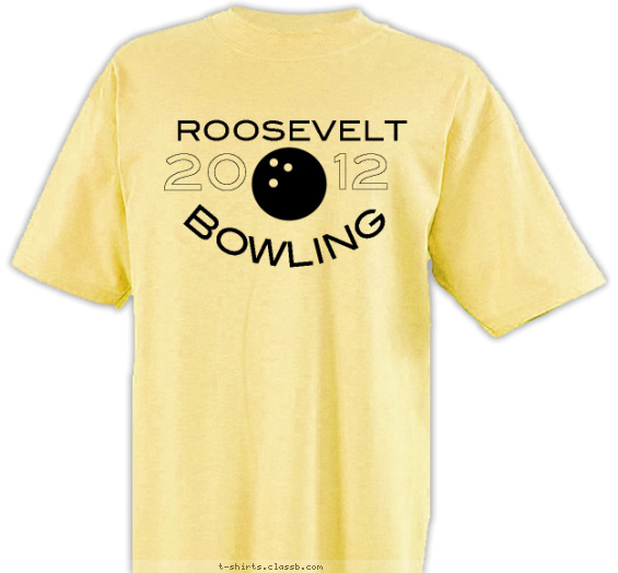 bowling t-shirt design with 1 ink color - #SP1500