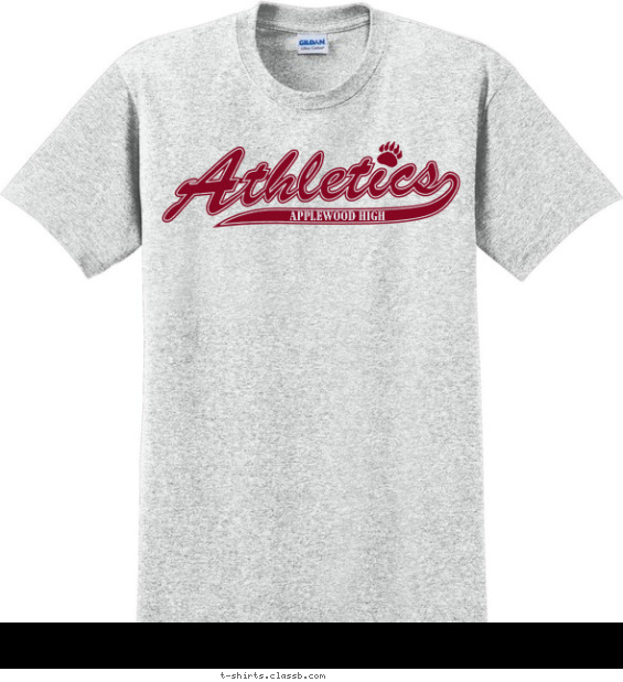 Custom Athletics Sport Design Football T-Shirt by ClassB - M - Ash