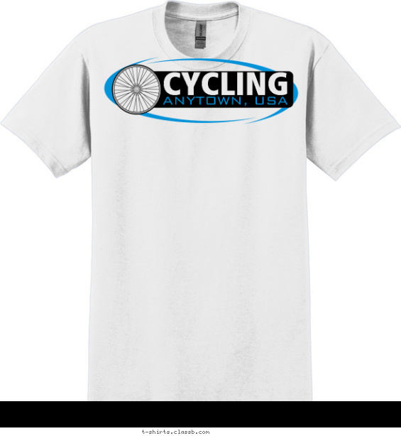 cycling t-shirt design with 2 ink colors - #SP1511