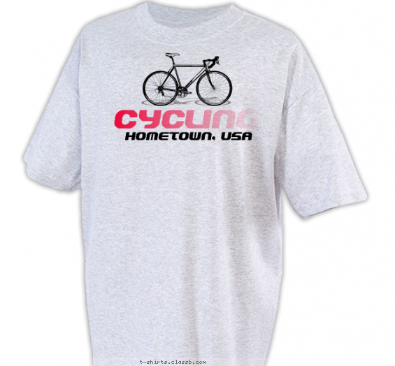 cycling t-shirt design with 2 ink colors - #SP1513
