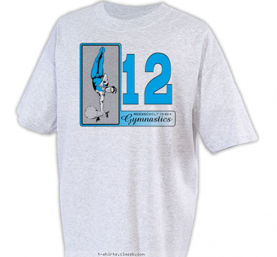 gymnastics t-shirt design with 2 ink colors - #SP1514