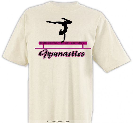 gymnastics t-shirt design with 2 ink colors - #SP1516