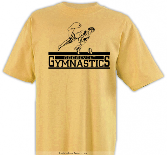 gymnastics t-shirt design with 1 ink color - #SP1519