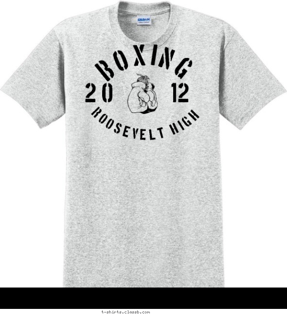 boxing t-shirt design with 1 ink color - #SP1529