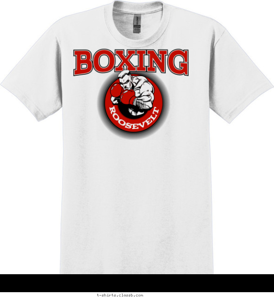 boxing t-shirt design with 2 ink colors - #SP1532