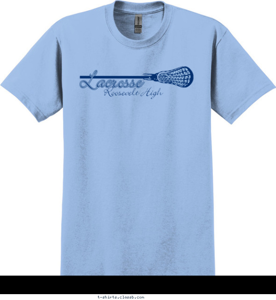 lacrosse t-shirt design with 1 ink color - #SP1537
