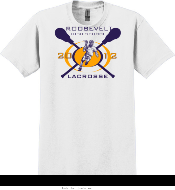 lacrosse t-shirt design with 2 ink colors - #SP1539