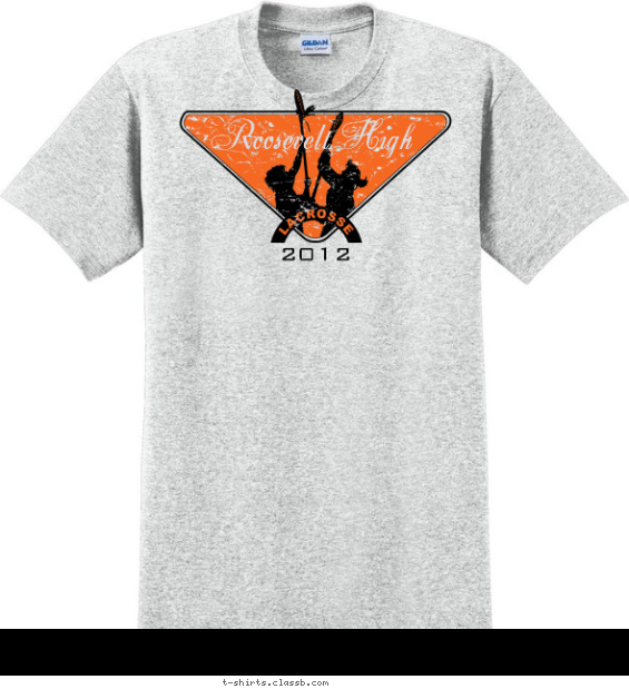 lacrosse t-shirt design with 2 ink colors - #SP1541