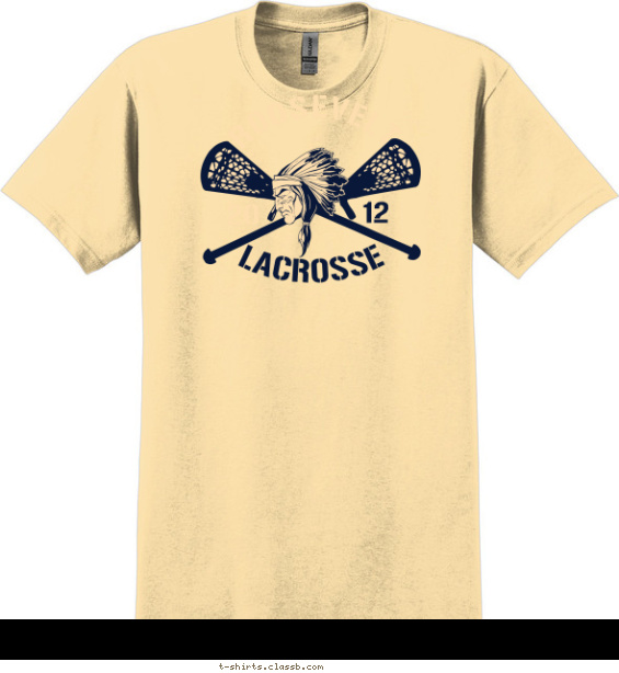 lacrosse t-shirt design with 1 ink color - #SP1542