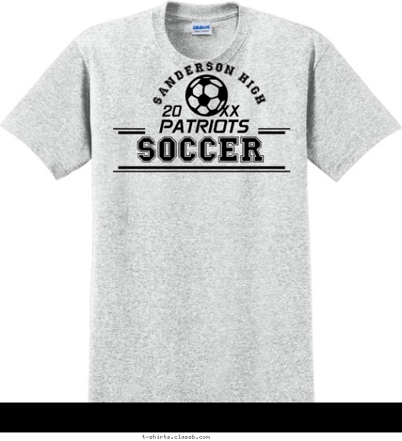 soccer t-shirt design with 1 ink color - #SP155