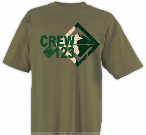 venturing-crew t-shirt design with 2 ink colors - #SP1614