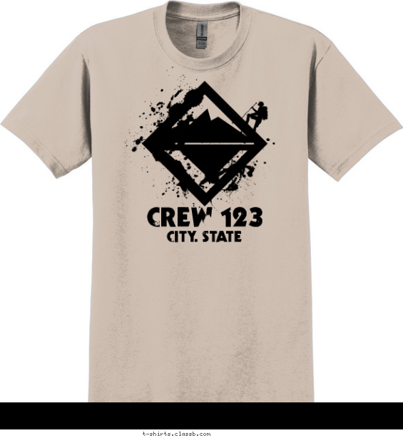 venturing-crew t-shirt design with 1 ink color - #SP1617