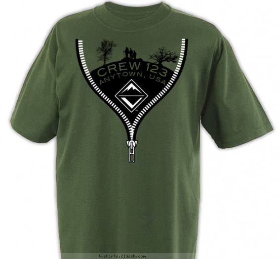 venturing-crew t-shirt design with 2 ink colors - #SP1629