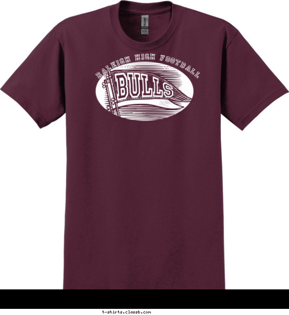football t-shirt design with 1 ink color - #SP163