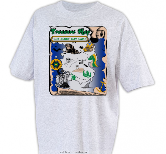 cub-scout-pirate-themed-camp t-shirt design with 5 ink colors - #SP1635