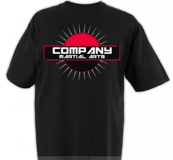 martial-arts t-shirt design with 2 ink colors - #SP1638
