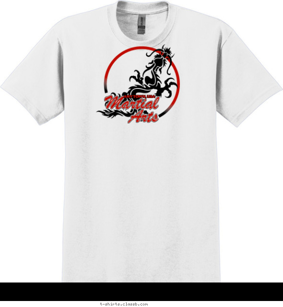martial-arts t-shirt design with 2 ink colors - #SP1640